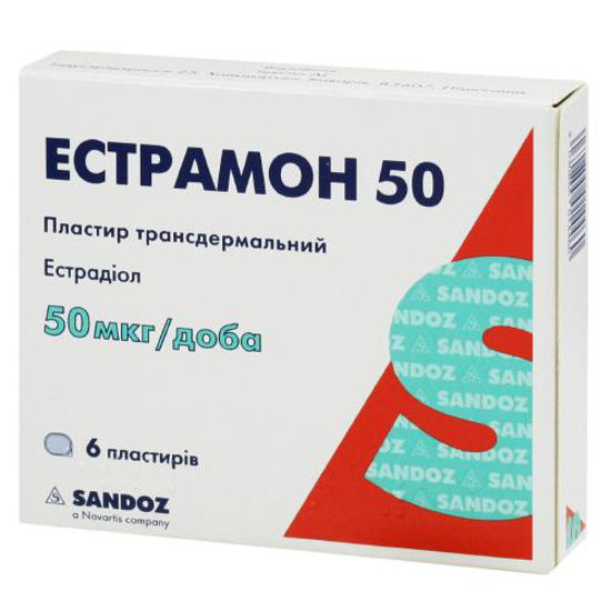 Эстрамон 50 пластырь 50мкг/доба №6